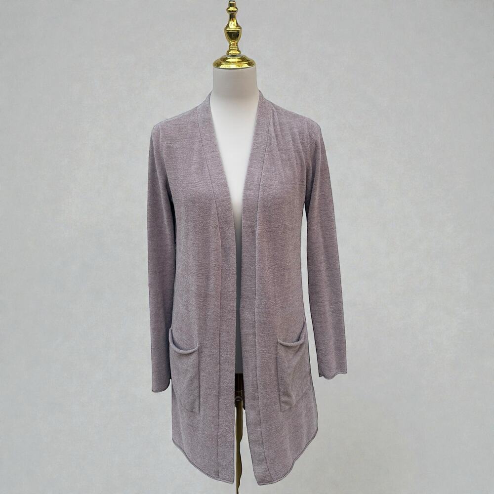 Barefoot Dreams Santa‎ Monica Long Cardigan CozyChic Ultra Lite Sz XS Mauve